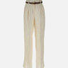 Pantalone in lino gessato 2616131082600 001 MAX MARA STUDIO 