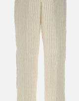 MAX MARA STUDIO Pantalone in lino gessato WHITE Donna 