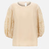 Blusa in garza ramié e Sangallo 2616161012600 060 MAX MARA STUDIO 