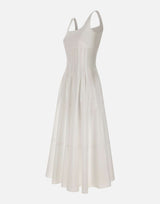 MAX MARA STUDIO Abito in popeline con gonna ampia WHITE Donna 
