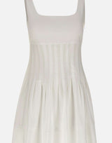 MAX MARA STUDIO Abito in popeline con gonna ampia WHITE Donna 