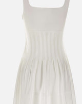 MAX MARA STUDIO Abito in popeline con gonna ampia WHITE Donna 