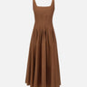 Abito in popeline con gonna ampia 2616221022600 070 MAX MARA STUDIO 