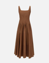 Abito in popeline con gonna ampia 2616221022600 070 MAX MARA STUDIO 