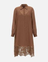 Abito chemisier in garza ramié ricamata 2616231012600 062 MAX MARA STUDIO 