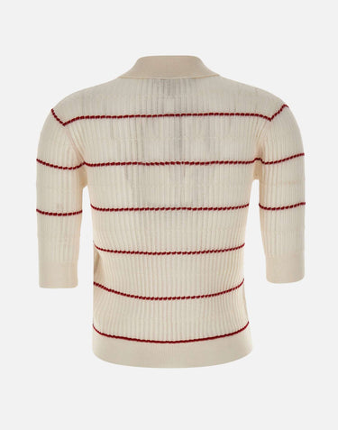 MAX MARA STUDIO Polo "Gallo" WHITE Donna 