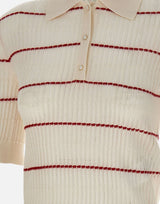 MAX MARA STUDIO Polo "Gallo" WHITE Donna 