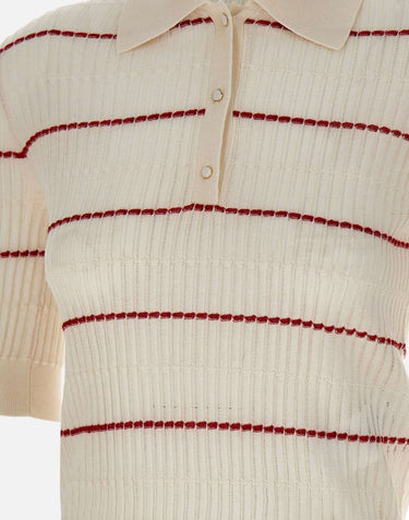 MAX MARA STUDIO Polo "Gallo" WHITE Donna 