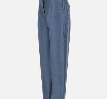 MAX MARA STUDIO ELEGANTE Pantalone in seta BLUE Donna 