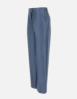 MAX MARA STUDIO ELEGANTE Pantalone in seta BLUE Donna 