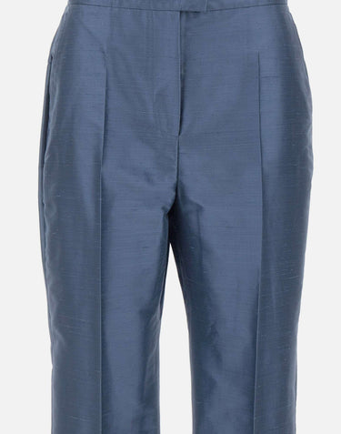 MAX MARA STUDIO ELEGANTE Pantalone in seta BLUE Donna 