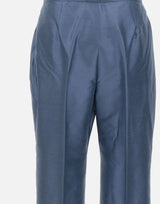MAX MARA STUDIO ELEGANTE Pantalone in seta BLUE Donna 