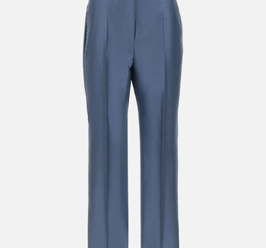 MAX MARA STUDIO ELEGANTE Pantalone in seta BLUE Donna 