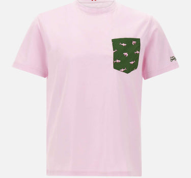 MC2 SAINT BARTH T-shirt "Blanche Shark on Shark" Pink Uomo 
