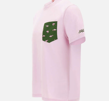 MC2 SAINT BARTH T-shirt "Blanche Shark on Shark" Pink Uomo 