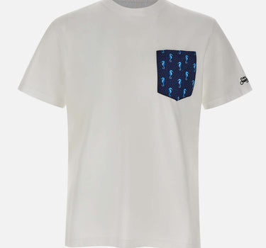 MC2 SAINT BARTH T-shirt "Blanche Tiny Seahorse" WHITE Uomo 