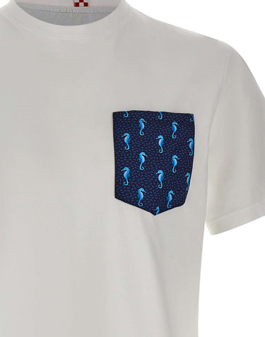 MC2 SAINT BARTH T-shirt "Blanche Tiny Seahorse" WHITE Uomo 