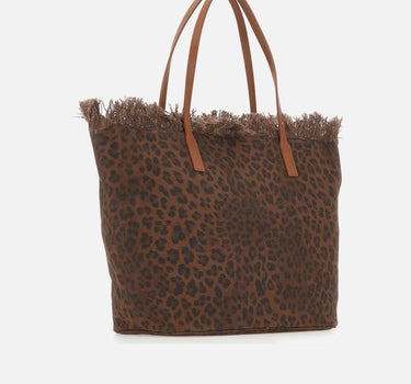 MC2 SAINT BARTH Borsa a spalla "City Bag Fringe" BROWN Donna 