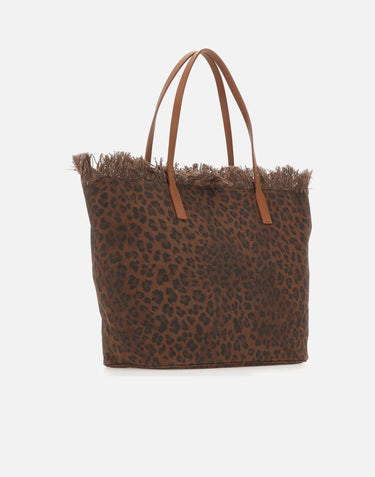 MC2 SAINT BARTH Borsa a spalla "City Bag Fringe" BROWN Donna 