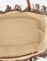 MC2 SAINT BARTH Borsa a spalla "City Bag Fringe" BROWN Donna 