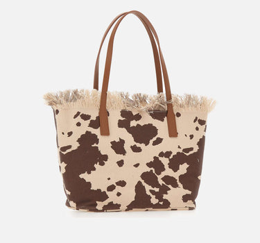 MC2 SAINT BARTH Borsa a spalla "City Bag Fringe" BROWN Donna 