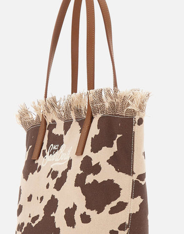 MC2 SAINT BARTH Borsa a spalla "City Bag Fringe" BROWN Donna 