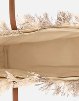 MC2 SAINT BARTH Borsa a spalla "City Bag Fringe" BROWN Donna 