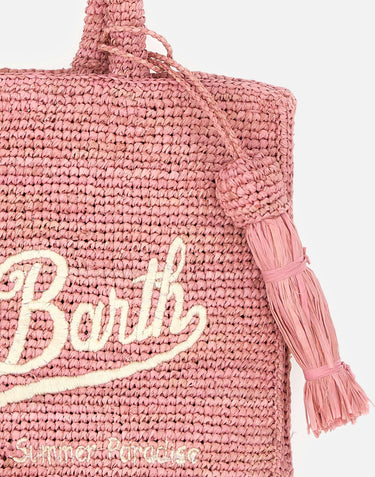 MC2 SAINT BARTH Borsa a mano "Colette Raffia" Pink Donna 