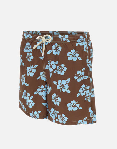 MC2 SAINT BARTH Costume "Lighting Tiki Hibiscus" BROWN Uomo 