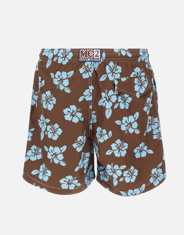 MC2 SAINT BARTH Costume "Lighting Tiki Hibiscus" BROWN Uomo 