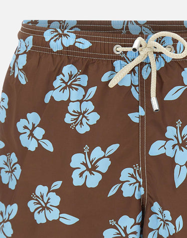 MC2 SAINT BARTH Costume "Lighting Tiki Hibiscus" BROWN Uomo 