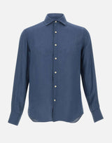 MC2 SAINT BARTH Camicia "Pamplona" in lino BLUE Uomo 