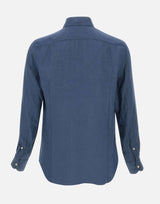 MC2 SAINT BARTH Camicia "Pamplona" in lino BLUE Uomo 