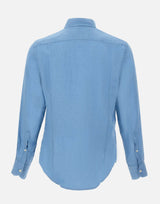 MC2 SAINT BARTH Camicia "Pamplona" in lino Light Blue Uomo 