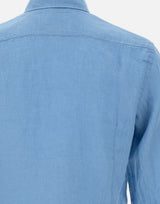 MC2 SAINT BARTH Camicia "Pamplona" in lino Light Blue Uomo 