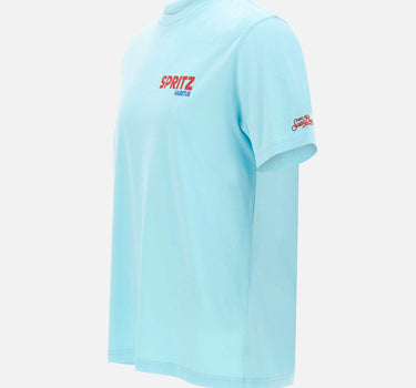 MC2 SAINT BARTH T-shirt "Portland Spritz Postcard" Light Blue Uomo 