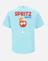 MC2 SAINT BARTH T-shirt "Portland Spritz Postcard" Light Blue Uomo 