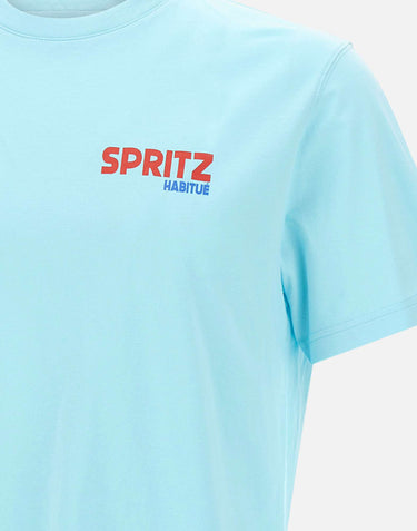 MC2 SAINT BARTH T-shirt "Portland Spritz Postcard" Light Blue Uomo 