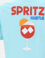 MC2 SAINT BARTH T-shirt "Portland Spritz Postcard" Light Blue Uomo 