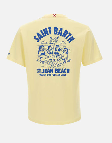 MC2 SAINT BARTH T-shirt "Portland Seagirls Beach" YELLOW Uomo 