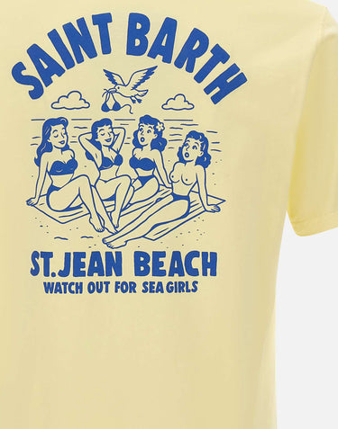 MC2 SAINT BARTH T-shirt "Portland Seagirls Beach" YELLOW Uomo 