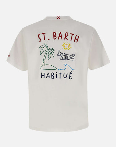 MC2 SAINT BARTH T-shirt "Portland St Barth Summer" WHITE Uomo 
