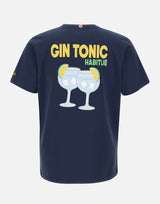 MC2 SAINT BARTH T-shirt "Portland Gin Tonic Postcard" BLUE Uomo 