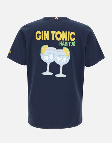 MC2 SAINT BARTH T-shirt "Portland Gin Tonic Postcard" BLUE Uomo 