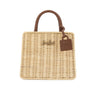 MC2 SAINT BARTH Borsa a mano "Shop Bag Mini Straw Leather" BEIGE Donna 