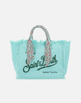 MC2 SAINT BARTH Borsa a mano "Vanity Foulard" Light Blue Donna 