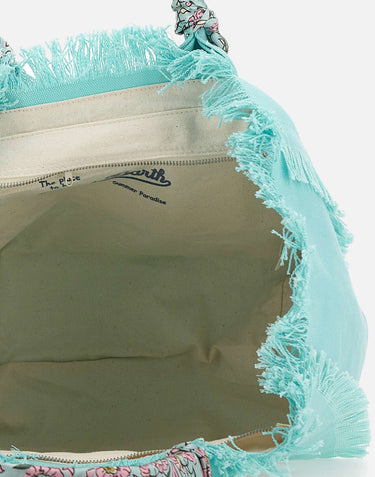MC2 SAINT BARTH Borsa a mano "Vanity Foulard" Light Blue Donna 