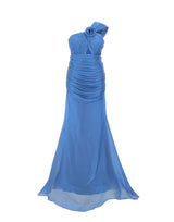 Abito lungo 22604 BLU META4 