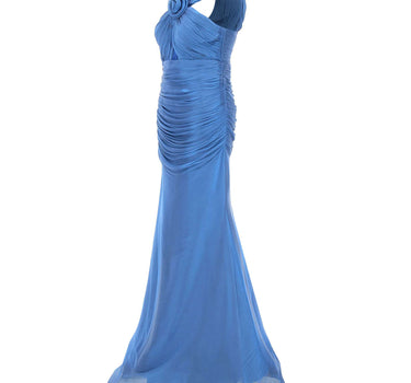 Abito lungo 22604 BLU META4 