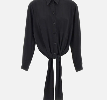 MM6 MAISON MARGIELA Camicia asimmetrica annodata BLACK Donna 